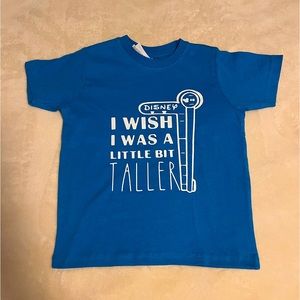 NWT Disney "I wish I was a little bit taller" toddler tee shirt